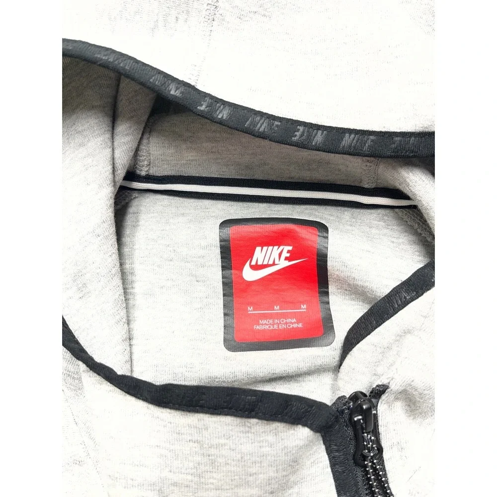 Nike Women's Asymmetrical Zip Hoodie Gray Black‎ Scuba Techwear Style Size M